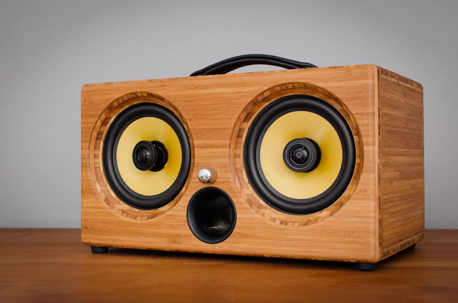 best wireless speaker 2016 review wifi bluetooth airplay speakers aptx new latest ultimate coolest speakers available bamboo wood solid woods wooden vintage hipster audiophile handmade tk2050 sta508 sta516 tripath amplifier guitar amplifier HD sound music high resolution