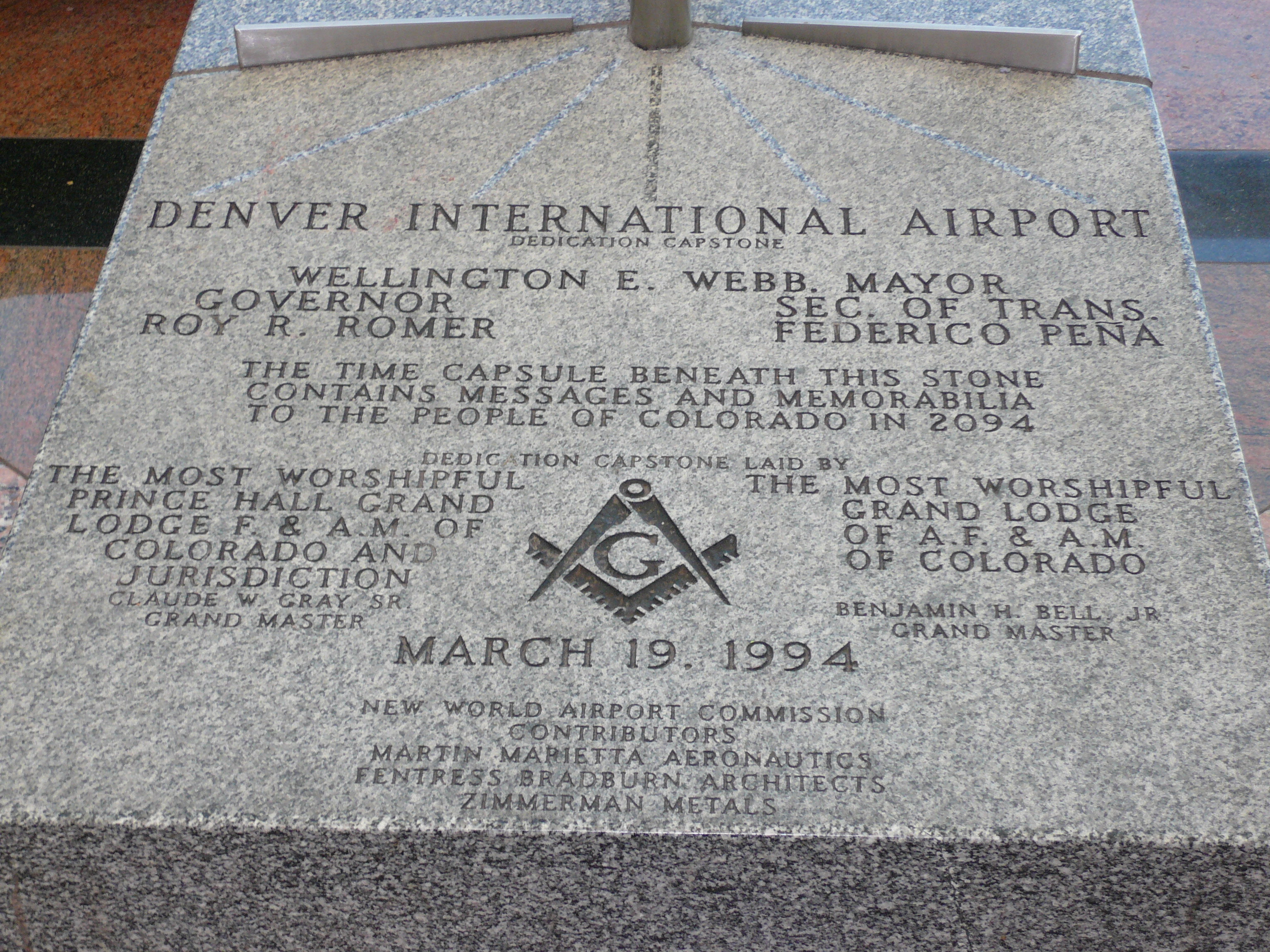Anyone know why the denver airport has the Freemason symbol on their